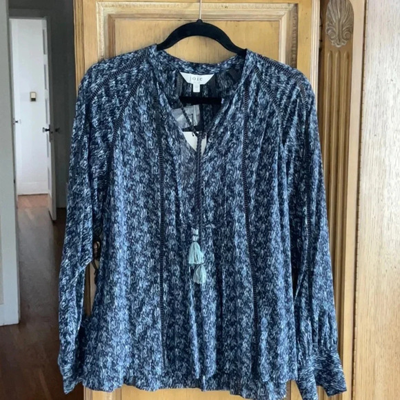 Joie Blouse Med NWT Boho Style Blue - Picture 7 of 8